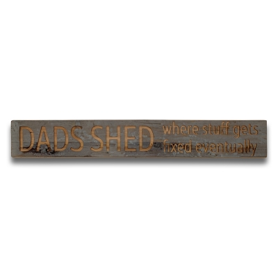dads shed grey wash wall plaque 