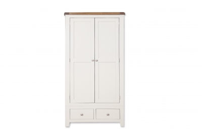 white painted double wardrobe £750
