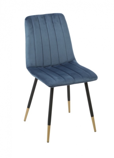blue velvet dining chair 