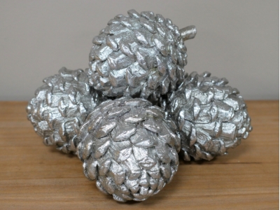 silver pine cones £3.99 each