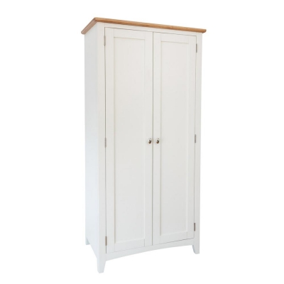 soft white 2 door full hanging wardrobe