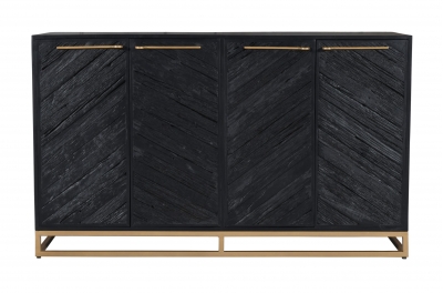 black and gold large sideboard
