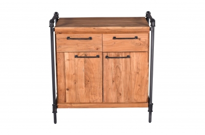industrial natural wood small sideboard