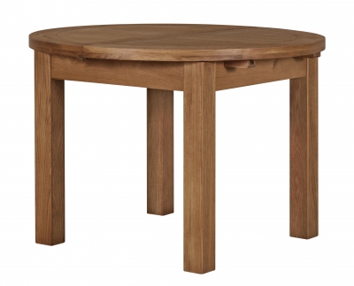 honey oak round extending dining table £499