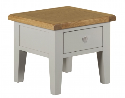 dove grey painted lamp table