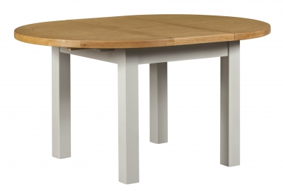 dove grey painted round extending dining table £499