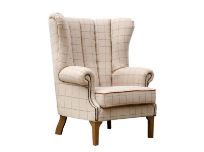 beige flute back chair