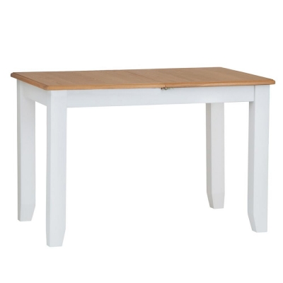 soft white small extending dining table 