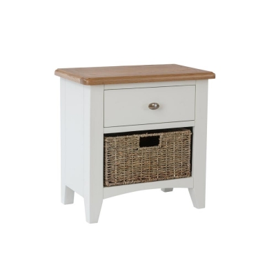 soft white unit with seagrass drawer