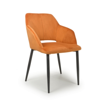 burnt orange velvet dining chair £139