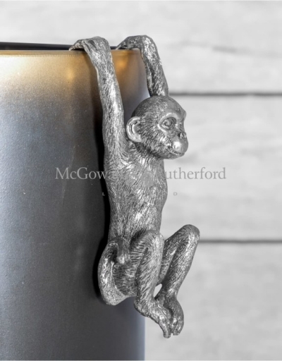 silver hanging monkey
