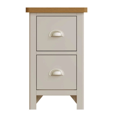 truffle painted 2 drawer bedside