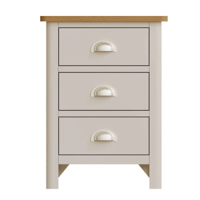 truffle painted 3 drawer bedside